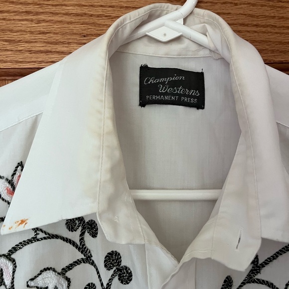 Vintage champion Western embroidered Western shirt - Picture 4 of 6